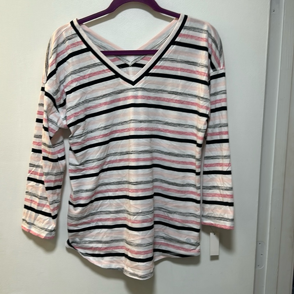 Talbot’s 3/4 sleeve striped top size M